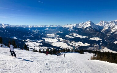 Hecher Kellerjochbahn Pill Pillberg Skigebiet oberhalb von Schwaz Tirol