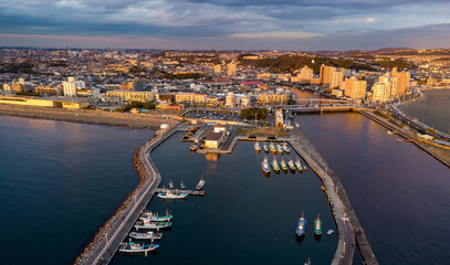 Naklejka premium Skyline Aerial view in Kamakura 