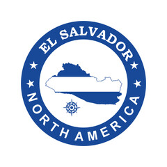 El Salvador Map Vector , Country Logo