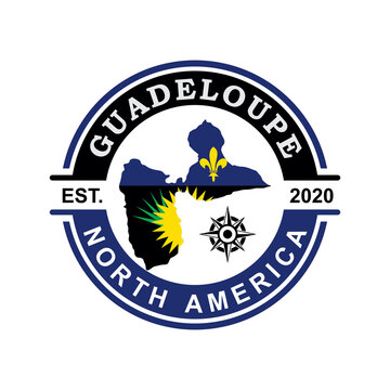 Guadeloupe Map Vector , Country Logo