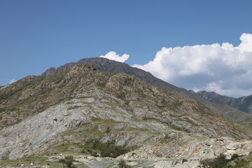 Altai mountains near the confluence of the Katun and Chuya rivers. Siberia. Altai.