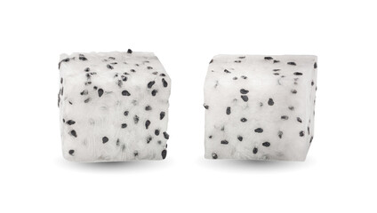 Dragon fruits isolated on white background.