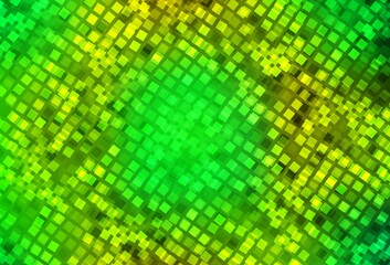 Light Green, Yellow vector pattern in square style.