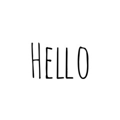 ''Hello'' Lettering