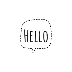 ''Hello'' Lettering