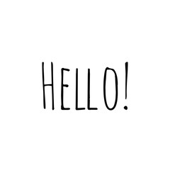 ''Hello'' Lettering