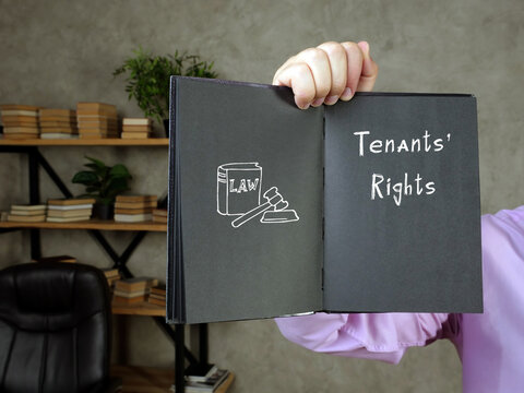 Business Concept About Tenants' Rights With Sign On The Piece Of Paper.