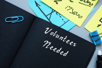 Conceptual photo about Volunteer Needed with handwritten phrase.