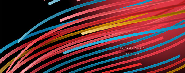 Abstract colorful lines vector background. Internet, big data and technology connections concept, abstract template