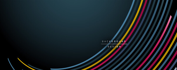 Abstract colorful lines vector background. Internet, big data and technology connections concept, abstract template