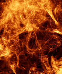 Gold smoke isolated on black background.