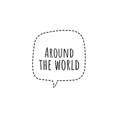 ''Around the world' Lettering