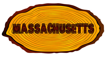 Massachusetts Log Sign