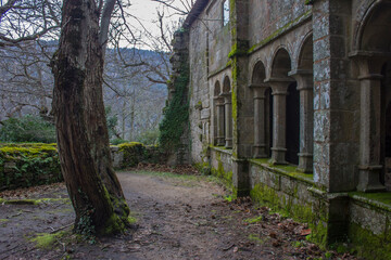 Parada de Sil, Spain. The Mosteiro de Santa Cristina de Ribas de Sil, a Romanesque monastery in Galicia