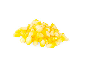 canned corn isolated on a white background