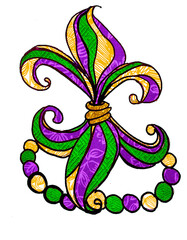 Mardi Gras Fleur D Lis