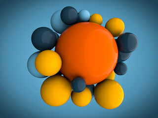 Abstract wallpaper color balls 3D