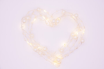 Valentines day red heart . Holidays card with copy space.