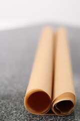 Baking parchment on granite surface