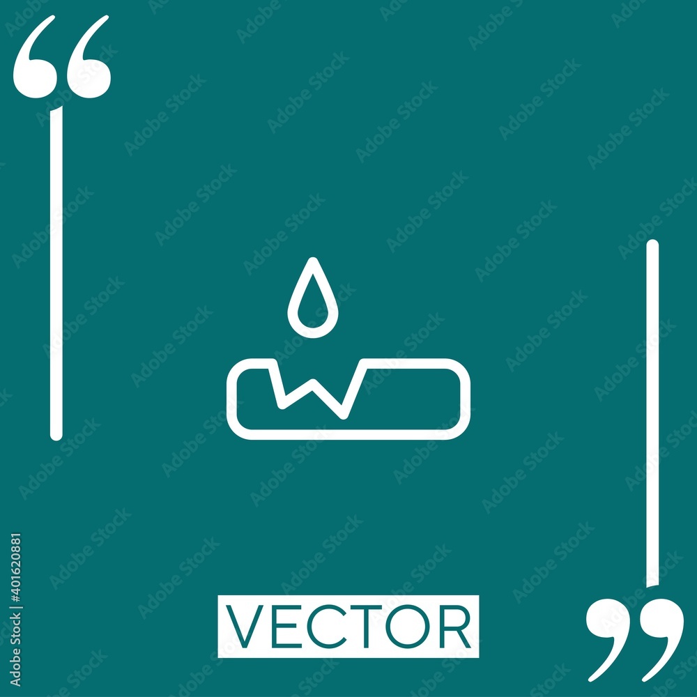 Poster acid test vector icon linear icon. editable stroked line