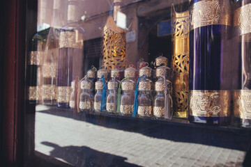 Fototapeta premium Streets and houses of the market in Marrakech, Morocco