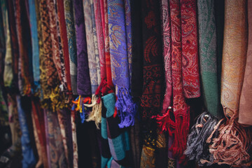 Streets and houses of the market in Marrakech, Morocco
