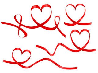 Heart ribbon set