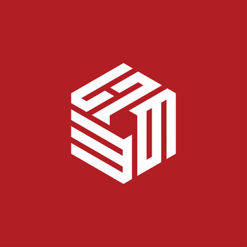 Creative initial letter HGM logo design concept
