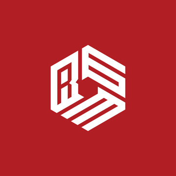 Creative initial letter RGM logo design concept