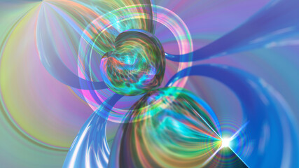 Obraz premium Abstract iridescent mother of pearl romantic blue background