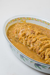 Roasted meat with apples