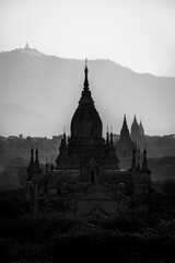 Silhouettes of Temples at Bagan, Myanmar