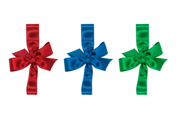 red blue and green gift ribbon