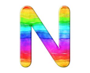 n Alphabet LGBT Gay Flag Color illustration