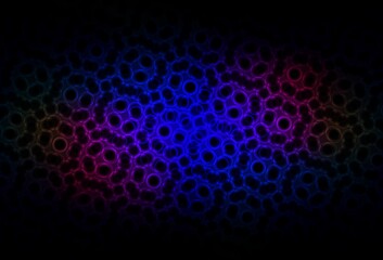 Dark Blue, Red vector texture with disks.