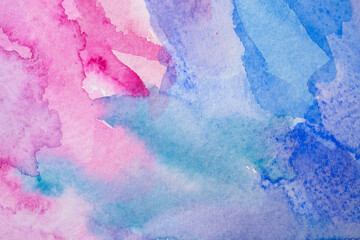 pink blue watercolor art background