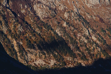 Indian summer hiking in the mountains of Sutjeska national park, Montenegro