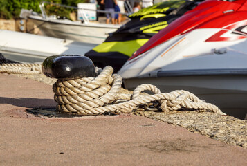 cleat for mooring boats - concept image .nautical