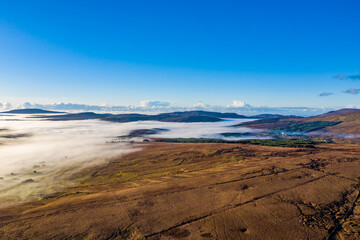 Donegal covered with fog from Crove upper to Teelin - Ireland
