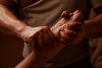 Fototapeta premium Foot massage. Spa saloon. Massage. SPA therapy 