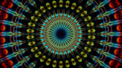 Fototapeta premium Abstract fractal multi-colored symmetrical background