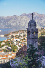 Views of old fortress in Kotor bay, Kotor, Montenegro, Crna gora