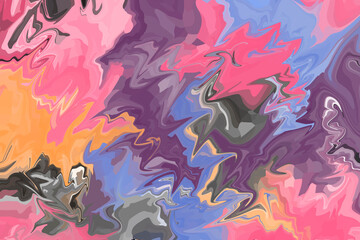 Beautiful abstract Ebru drawing technique .Turkish style of painting Ebru on water with acrylic paints twists the waves.A stylish combination of natural luxury