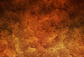 Dark Orange vector elegant wallpaper with roses, flowers.