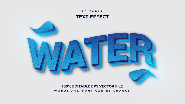 water text effect