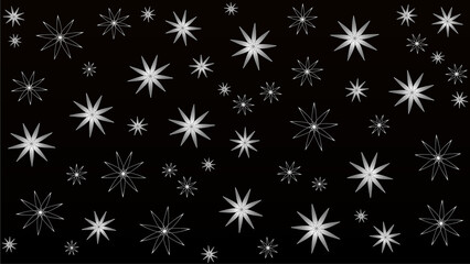 snowflakes on black background