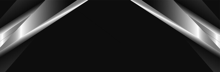 Modern silver black banner design