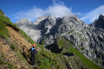 Fototapeta na wymiar Alpi - Trekking sul monte Coglians