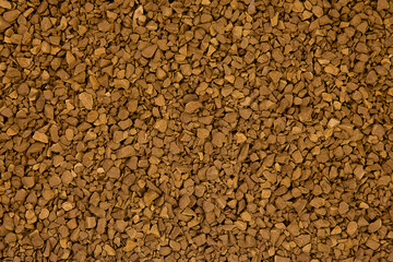 close-up of granular roasted coffee