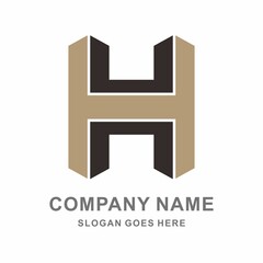 Monogram Letter HH Business Company Vector Logo Design